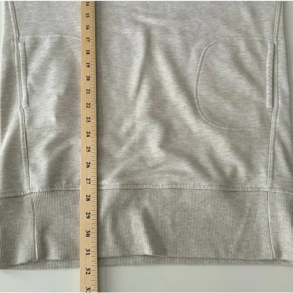 Athleta Modal Mala Hoodie Dress Heathered Oatmeal Size Small - Picture 12 of 12